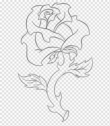 Rose Line Art, rose sketch transparent background PNG clipart Rose Line Art, rose sketch transparent background PNG clipart