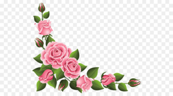 Rose Pink Clip art - Pink rose border Rose Pink Clip art - Pink rose border