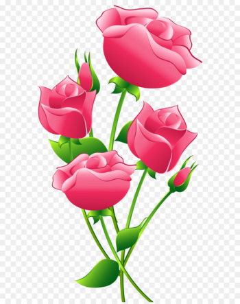 Rose Pink Clip art - Pink Roses Transparent PNG Clip Art Image 