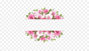 Rose Pink Flower Stock photography - Pink watercolor flower borders 