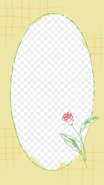 Rose png frame, yellow doodle | Free PNG - rawpixel