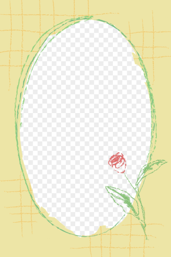 Rose png frame, yellow doodle | Free PNG - rawpixel