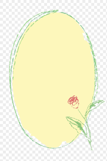 Rose png frame, yellow doodle | Free PNG - rawpixel