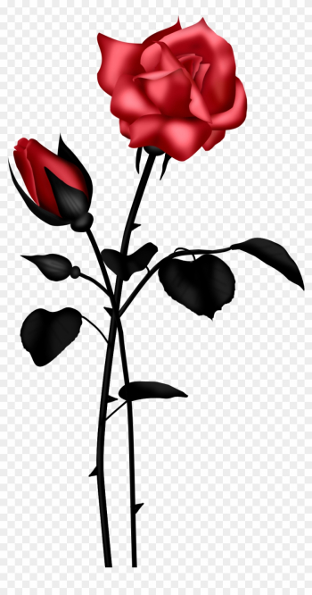 Rose Red Flower Clip Art Vector Online Royalty Free - Png Text Rose