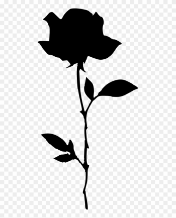 Rose Silhouette - Rose Silhouette Transparent Background Rose Silhouette - Rose Silhouette Transparent Background