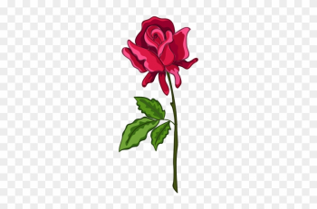 Rose Stem Water Paint Icon Transparent Png - Drawn Rose