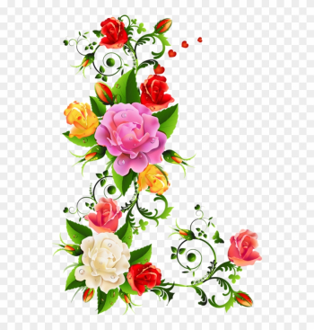 Roses - Elegant Floral Border Design Roses - Elegant Floral Border Design
