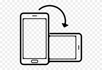 Rotating Mobile Phone From Vertical To Horizontal Position - Rotate Phone Icon Png