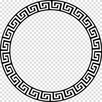 Round black frame, New York City Sisyphus Information, greek transparent background PNG clipart