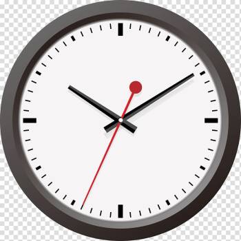 Round black framed analog clock at 10:10, Clock watch design material transparent background PNG clipart