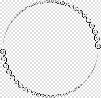 Round black wrought frame , Circle Spiral Geometry Drawing , circle border transparent background PNG clipart