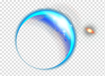 Round blue light illustration, Light, Cool aura decoration material transparent background PNG clipart