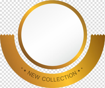 Round brown framed new collection , Circle Gold Disk, Golden Circle Label transparent background PNG clipart