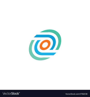 Round circle technology logo vector image Round circle technology logo vector image