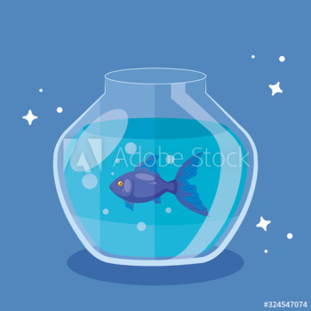 round glass fishbowl with cute fish design round glass fishbowl with cute fish design