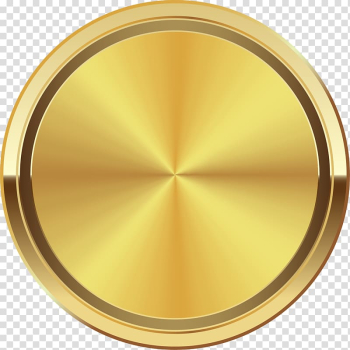 Round gold-colored coin , Circle Gold Disk , Hand painted Golden Circle card transparent background PNG clipart