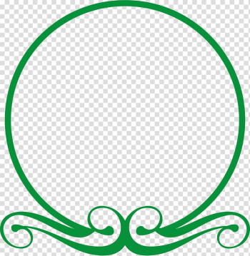 Round green floral frame , Villa, Green simple border transparent background PNG clipart