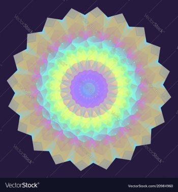 Round iridescent geometric background vector image Round iridescent geometric background vector image