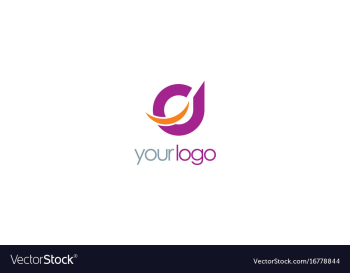 Round loop abstract logo vector image Round loop abstract logo vector image