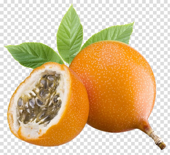 Round orange fruit, Passion Fruit Sweet granadilla Purple passionflower Seed, passion fruit transparent background PNG clipart