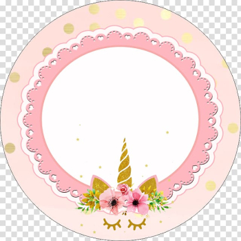 Round pink floral plate illustration, Birthday Party Paper Scrapbooking Embellishment, Birthday transparent background PNG clipart