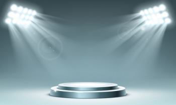 Round podium illuminated by spotlighs Free Vector Round podium illuminated by spotlighs Free Vector