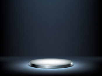 Round podium, illuminated metal pedestal Free Vector Round podium, illuminated metal pedestal Free Vector