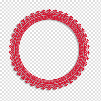 Round red frame , Company seal Industry Service, Chinese paper-cut style circle transparent background PNG clipart