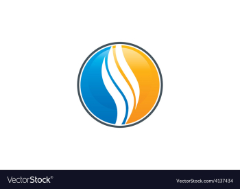 Round swirl abstract icon logo vector image Round swirl abstract icon logo vector image