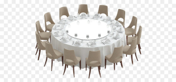 Round table Chair - Multiplayer large round table dinner 