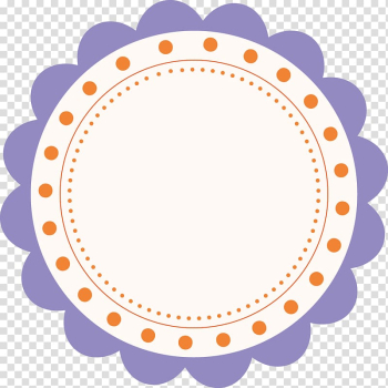 Round white and purple frame, Mickey Mouse Party Drawing , purple floral border creative design diagram transparent background PNG clipart