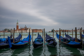          Row of Gondolas Free Photo     