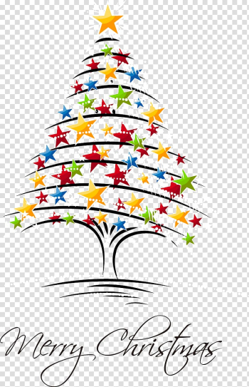 Royal Christmas Message Christmas card Greeting card, Pentagram Christmas tree transparent background PNG clipart