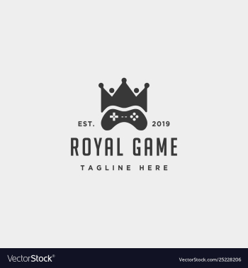 royal game logo design template concept controller