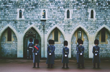 Royal Guard outside building Royal Guard outside building