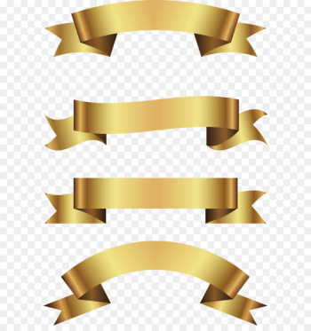 Royalty-free Euclidean vector Illustration - Gold foil paper ribbon 