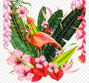 Royalty-free Photography Poster Illustration - Tropical plant material 