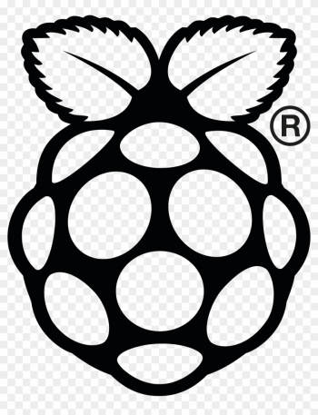 Rpi Logo Black Reg Print - Raspberry Pi 2 Logo