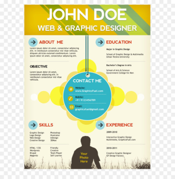 Résumé Curriculum vitae Template Creativity Cover letter - Yellow Blue CV 