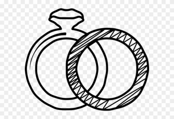 Rubber Stamp Of Two Wedding Rings - Coloring Book