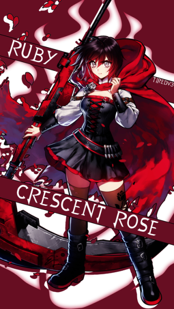 Ruby Phone Wallpaper (#1) Art By Rooster Teeth's Ein Lee : RWBY ...