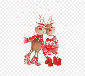 Rudolph Christmas card New Year Wallpaper - Christmas elk Rudolph Christmas card New Year Wallpaper - Christmas elk