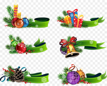 Rudolph Christmas card Postcard Christmas ornament - Christmas gift box with green ribbon bells 