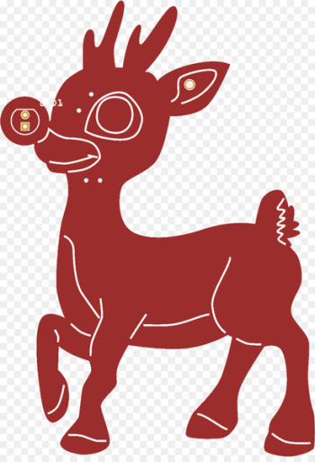 Rudolph Reindeer Santa Claus Illustration Image - deear ornament 