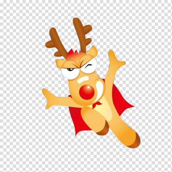 Rudolph Santa Claus's reindeer Santa Claus's reindeer Christmas, Christmas Reindeer transparent background PNG clipart