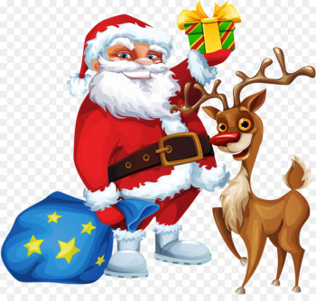 Rudolph Santa Clauss reindeer Santa Clauss reindeer Christmas - Santa Claus and gifts 