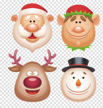 Rudolph the Red-Nosed Reindeer Santa Claus Christmas elf, Santa Claus transparent background PNG clipart