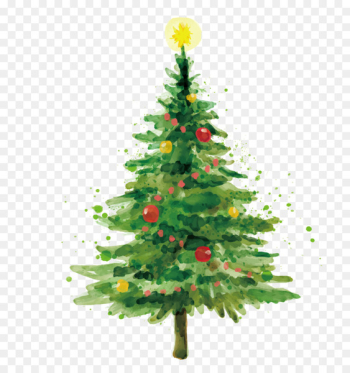 Rudolph Wedding invitation Christmas tree Christmas card - Painted Christmas Tree 