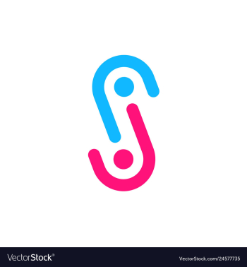 S letter people person logo icon vector image
