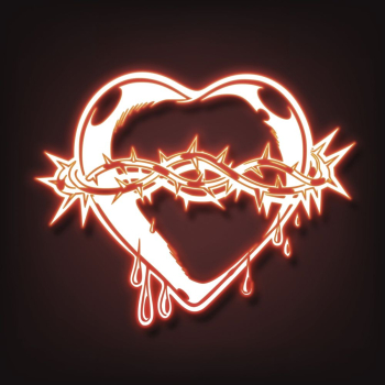 Sacred heart, red neon, cyberpunk | Free Photo - rawpixel